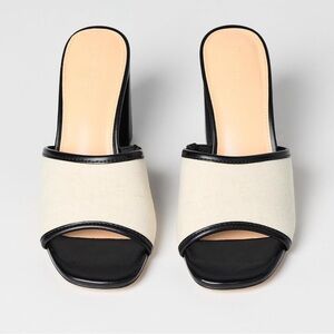 The Drop Black and Cream Flats. Size 11. NWT. Vegan Leather